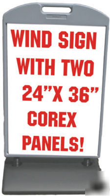 Two sided all weather wind sign corex inserts-48X26