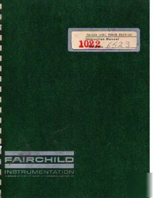 Fairchild manual dual trace plug-in 79-02A