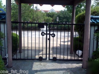 Metal steel architectural gate double rolling used 