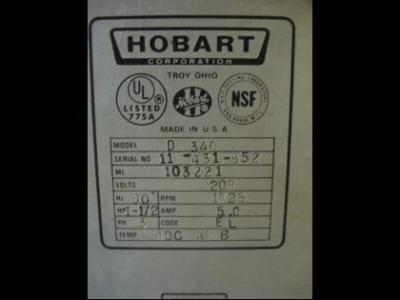 Hobart mixer 40 quart d-340 D340 qt 30 60 heavy du 