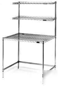 Mobile 2 overshelves computer workstation 24Ë x 48Ë