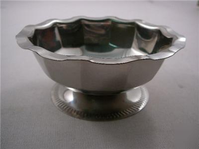 New 12 - stainless steel ice cream sundae dishes 5 oz 