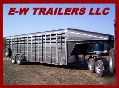 New 2010 delta stock and cattle trailer--24' -gooseneck