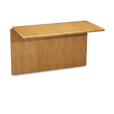 92000 series bridge single pedestal desk credenza oak