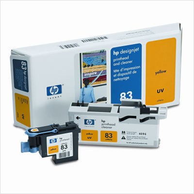 C4963A (HP83) uv printhead and cleaner, uv yellow