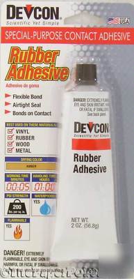 Devcon rubber adhesive 2OZ single pack free shipping
