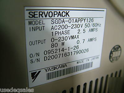 Tokyo electron ACT8 yaskawa servo drives 2980-193384-11