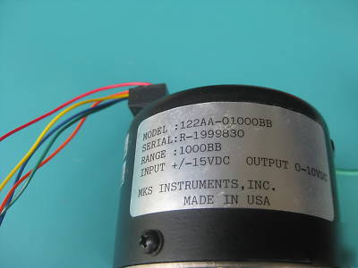 New mks inst. pressure transducer model 122AA-01000BB