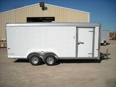 New 7X18 7 x 18 enclosed atv bike utility cargo trailer