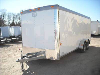 New 7X18 7 x 18 enclosed atv bike utility cargo trailer