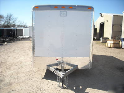 New 7X18 7 x 18 enclosed atv bike utility cargo trailer