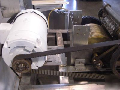 Urschel model l food dicing machine on cart