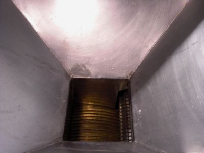 Urschel model l food dicing machine on cart