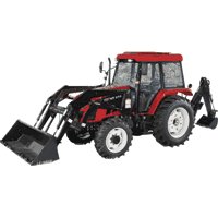 Nortrac 82 hp tractor with front-end loader and backhoe