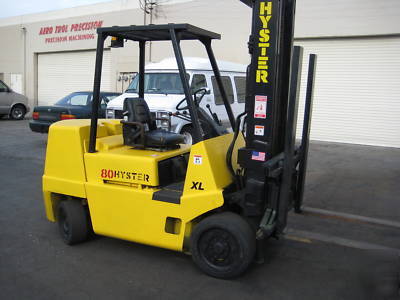 1996 hyster S80XL 8500LB forklift gas w/48