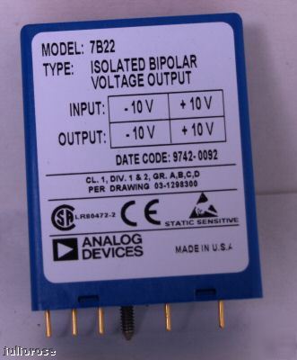 Analog devices 7B22 isolated bipolar voltage output