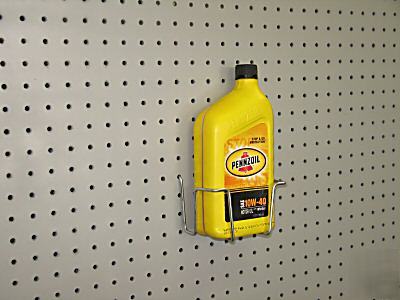Peg board hooks. container holder