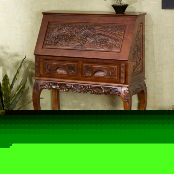 Sei HO2422 - hand-carved drop front desk