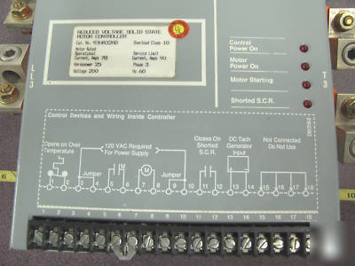 Reduced voltage solid state motor controller 78 amp scr