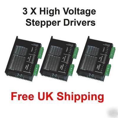 3 x high performance stepper motor driver - 5.2A, 70V