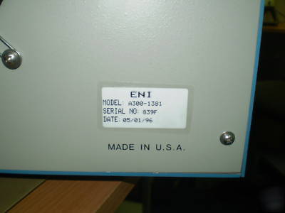 Eni A300 rf power amplifier, 55DB, 300KHZ-35MHZ, 300W