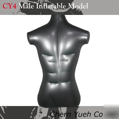 CY4 male mannequin dress form inflatable model silver 