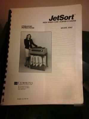 Cummins jetsort 5062 high speed coin sorter counter