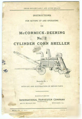 Mccormick deering no. 2 cylinder corn sheller manual