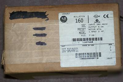 New allen bradley 160BA04NPS1 ssc preset model