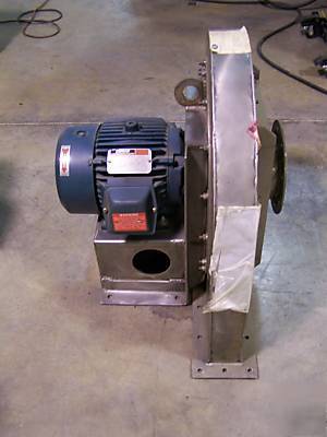 Stainless steel blower 5HP 600 cfm 3480 rpm 