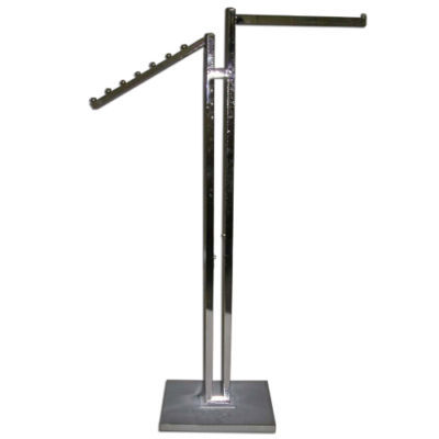 2-way garment/clothing rack w/1 straight/1 slant arm ch