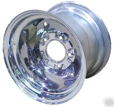 Chrome plated steel wheels, 12 x 8.5, atv/rtv/utv