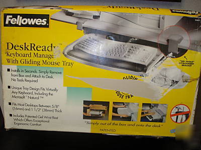 Fellowes deskready keyboard manager w/gliding mouse tra
