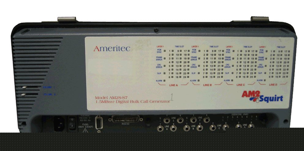 Ameritec AM2S-SS7 squirt digital call generator