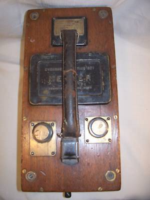 Antique evershed megger testing set- wooden box- 1000 m