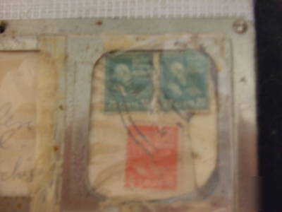 Antique tin shipping boxes with orginal stamps