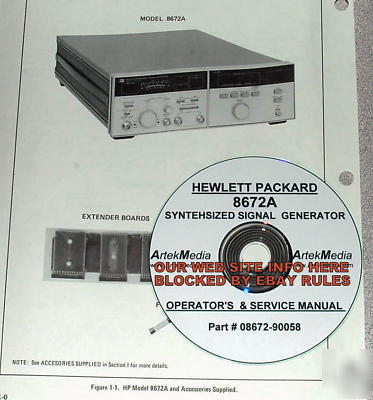 Hp 8672A signal generator o&s manual ( good schematics)