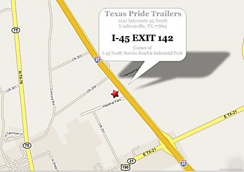 New 2010 texas pride dual tandem 8X25 equip trailer 20K