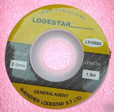 Lodestar desoldering wick 5' 2MM bga reballing rework