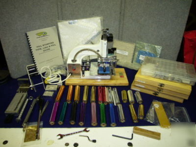 Hot foil machine sle hp- 800 stamper complete w/ extras