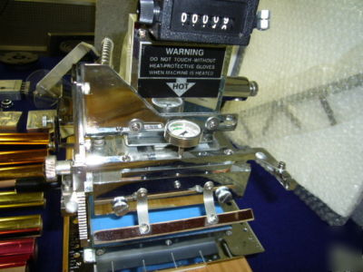 Hot foil machine sle hp- 800 stamper complete w/ extras