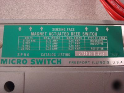 New 20FR1-6B magnetic actuated proximity micro switch