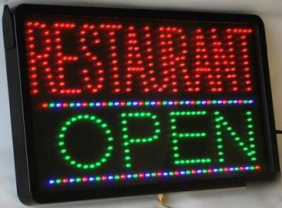 New restaurant open shop sign led colour animated 