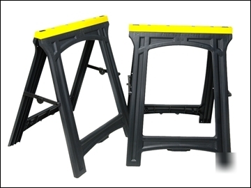 New stanley junior saw horse twin pack testles 340KG