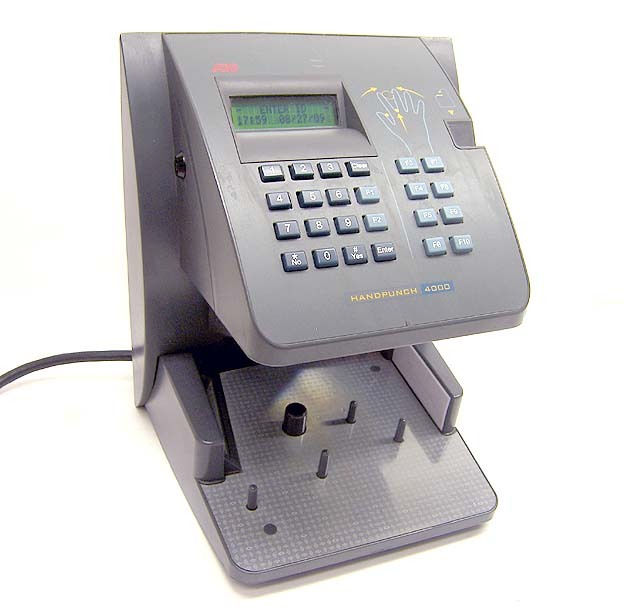 Recognition handpunch 4000 hand reader clock ethernet