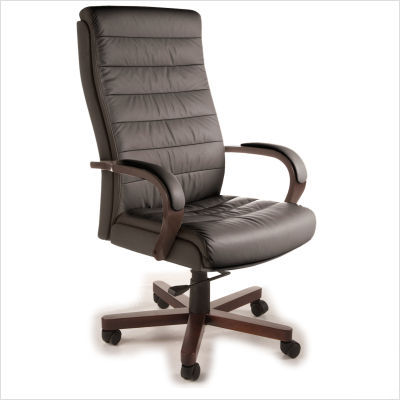 Claymoore leather executive chair color: black
