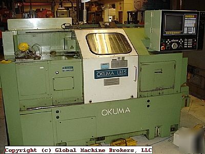 Okuma LB15 cnc lathe wturbo chip conveyor