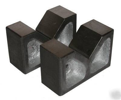 Pair of cast iron vee blocks 4 inch