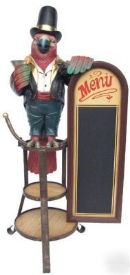 Parrot menu board statue restaurant decor 5.3FT