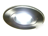 Robus brushed chrome 1 x 10W led fire rated downlight